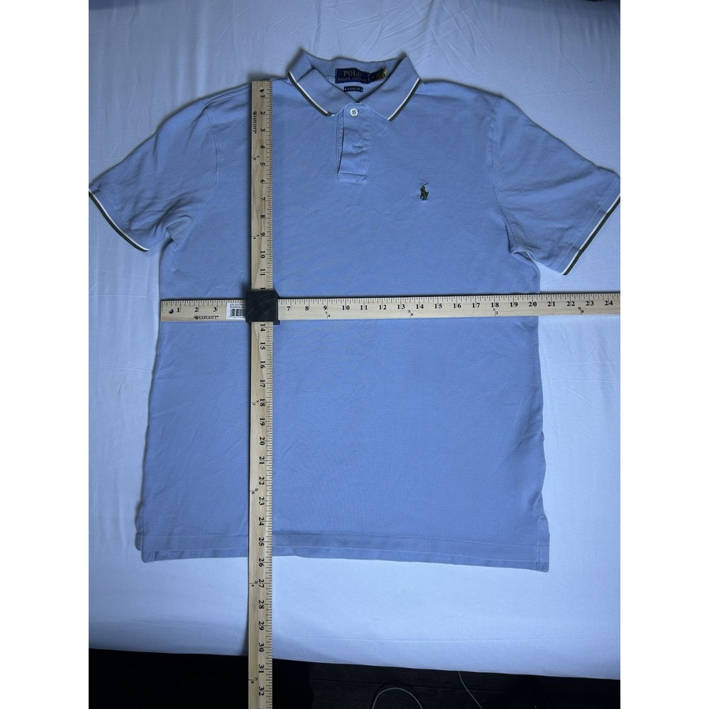 Polo Ralph Lauren Classic Fit Polo Shirt Mens Size Medium Light Blue - Picture 3 of 7